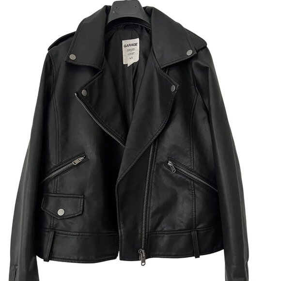 Garage Faux Leather Moto Jacket Size L - Picture 6 of 6